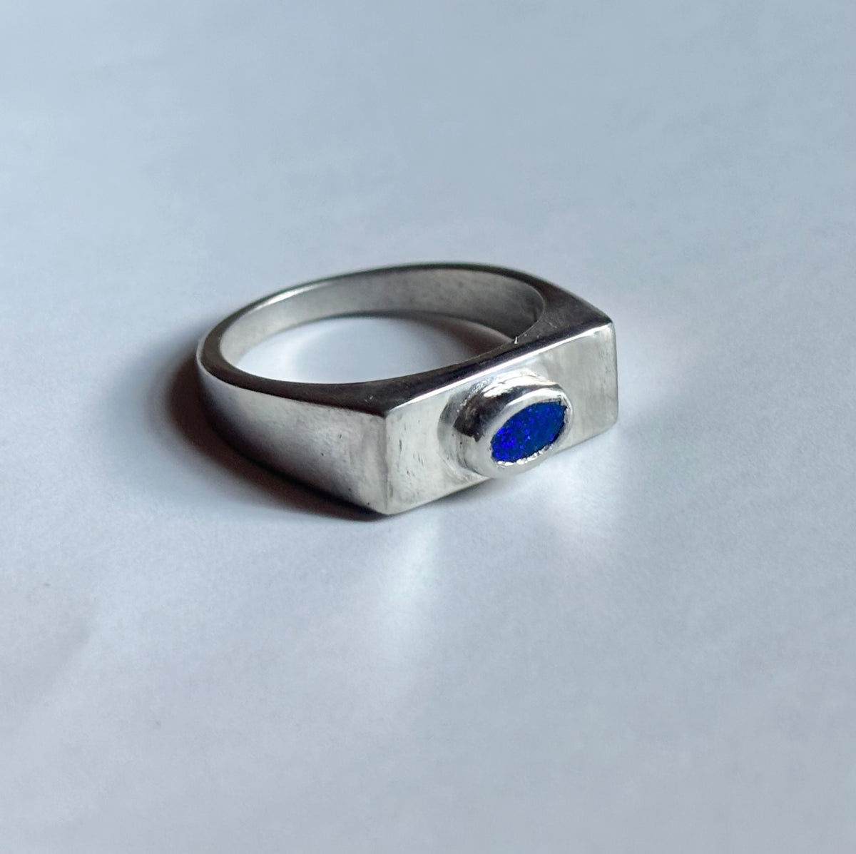 Opal signet ring