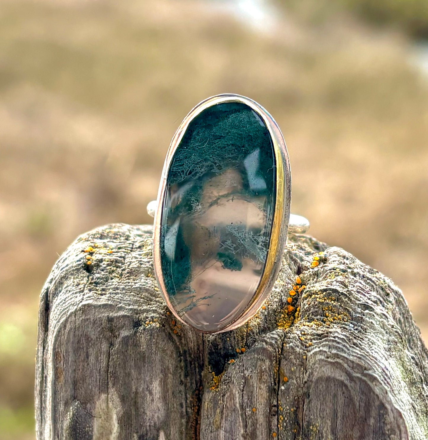 Moss Agate Ring