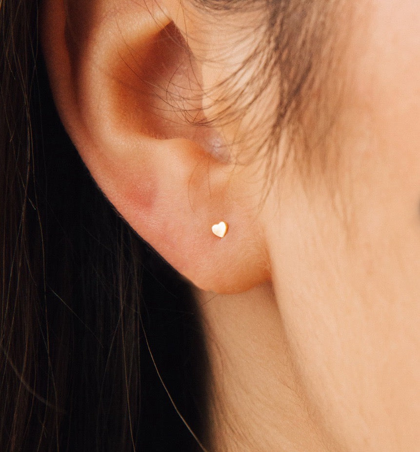 Mini Heart Stud Earrings