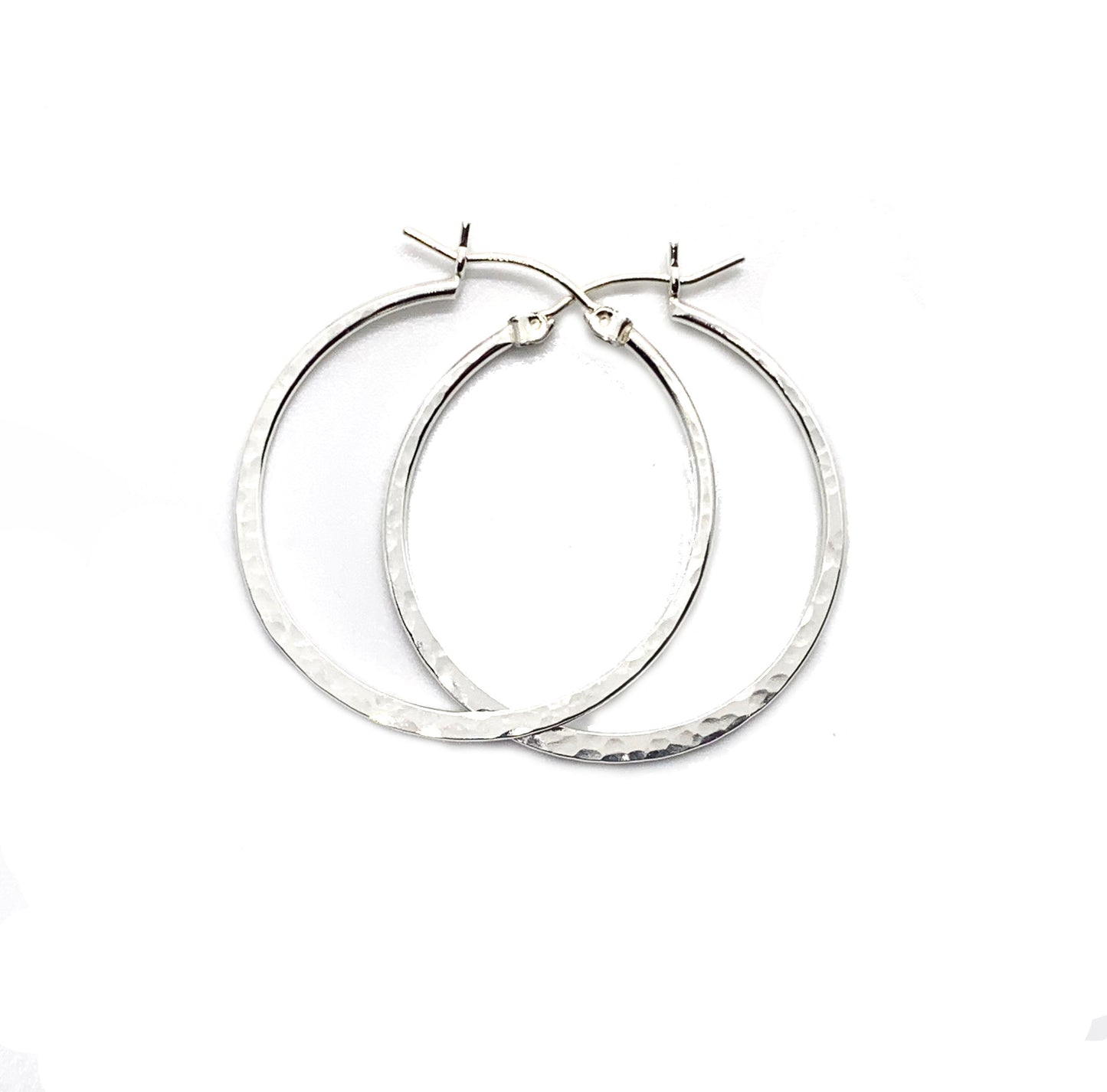 Hammered Hinge Hoops