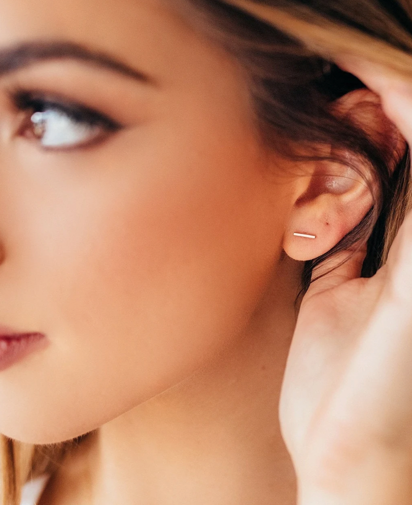 Line Stud Earrings