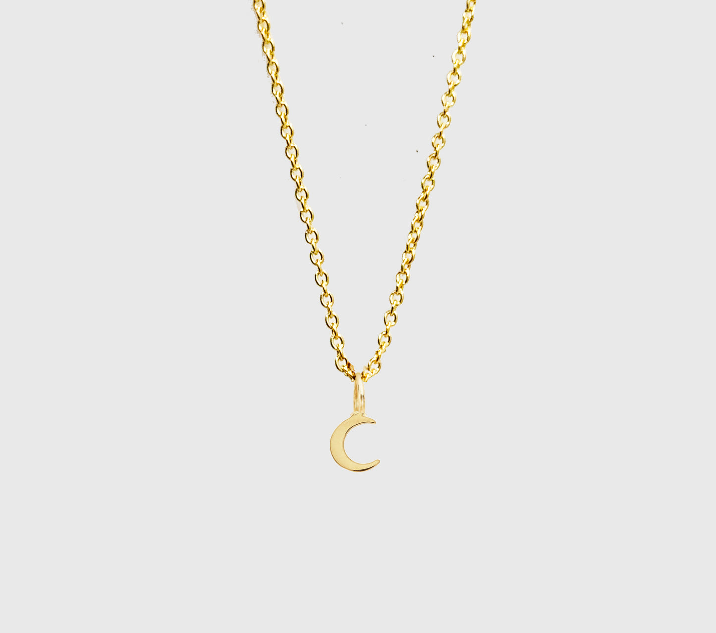 14K Crescent Moon Necklace