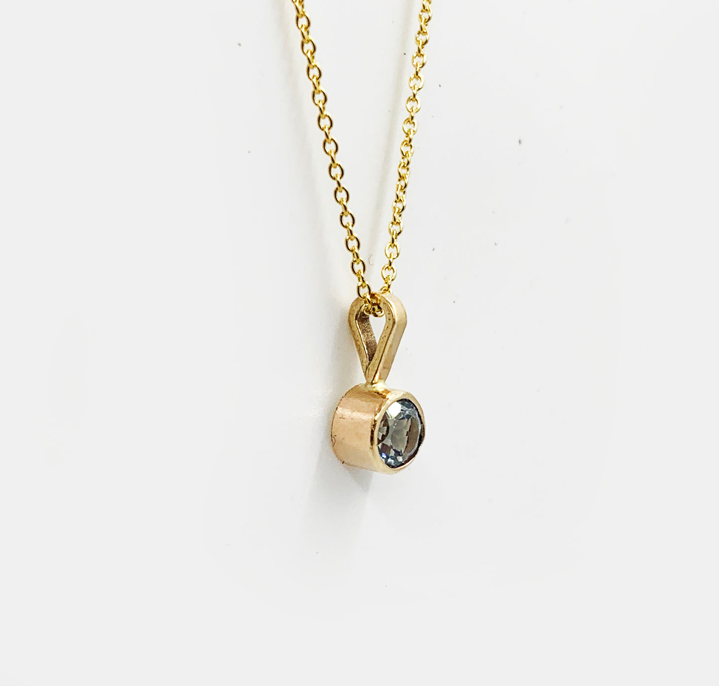 14K Aquamarine Necklace