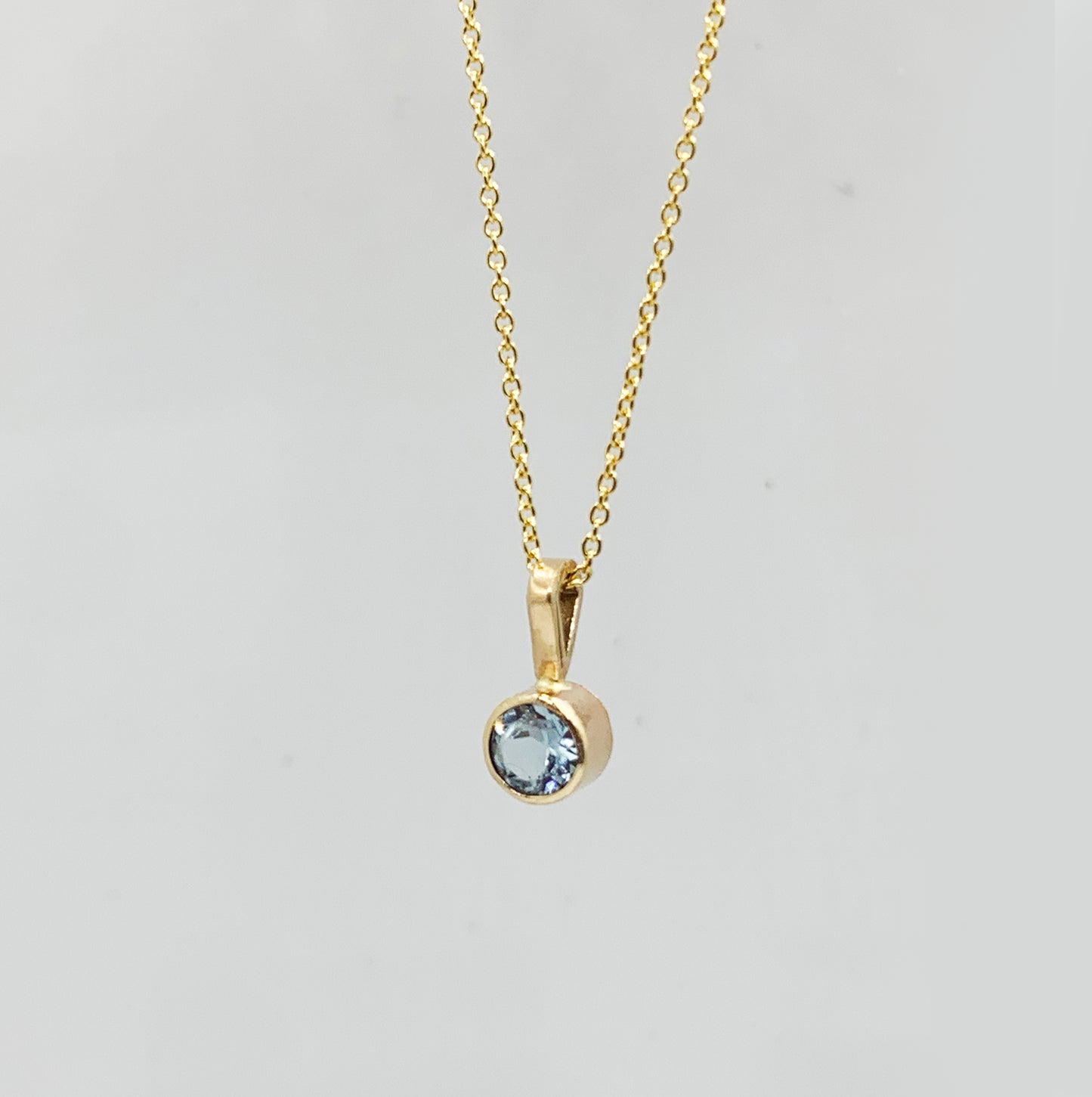 14K Aquamarine Necklace
