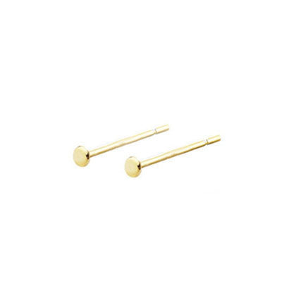 14K Tiny Disc Pin Studs