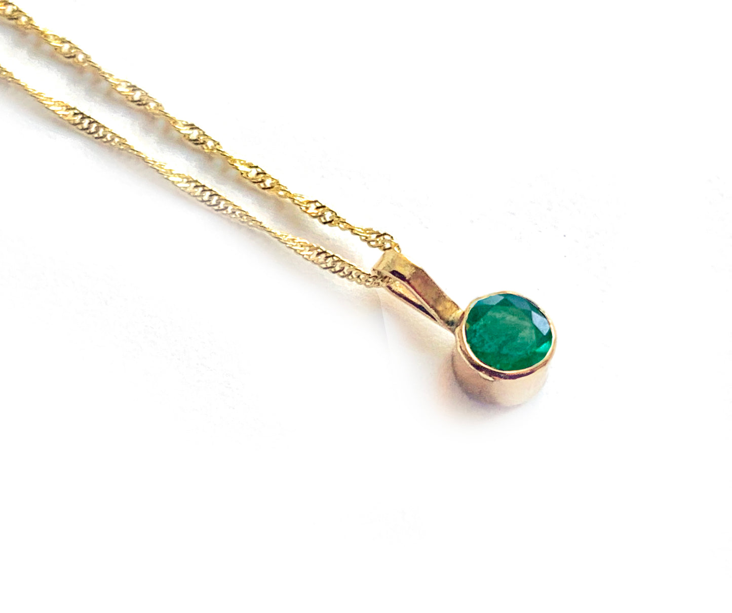 14K Emerald Necklace