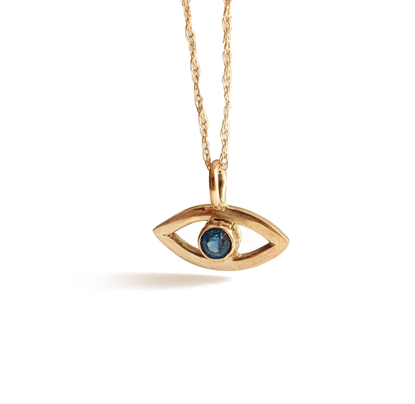 14K Evil Eye Necklace