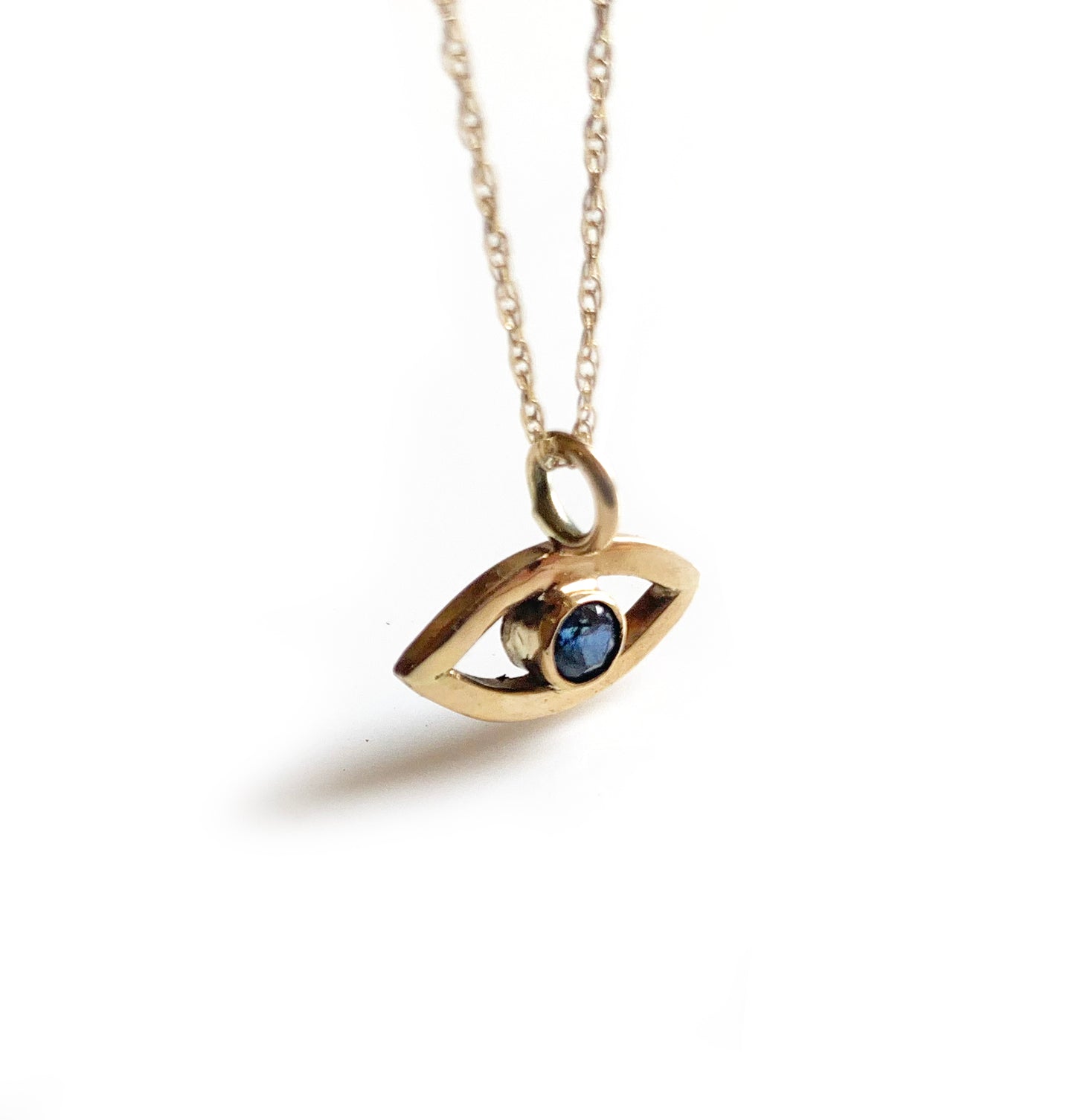 14K Evil Eye Necklace