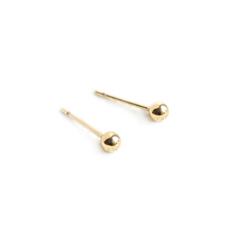 14K Tiny Ball Studs