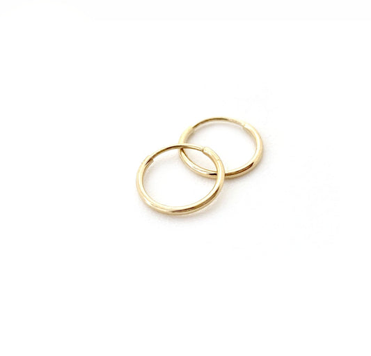 14K Mini Hoops