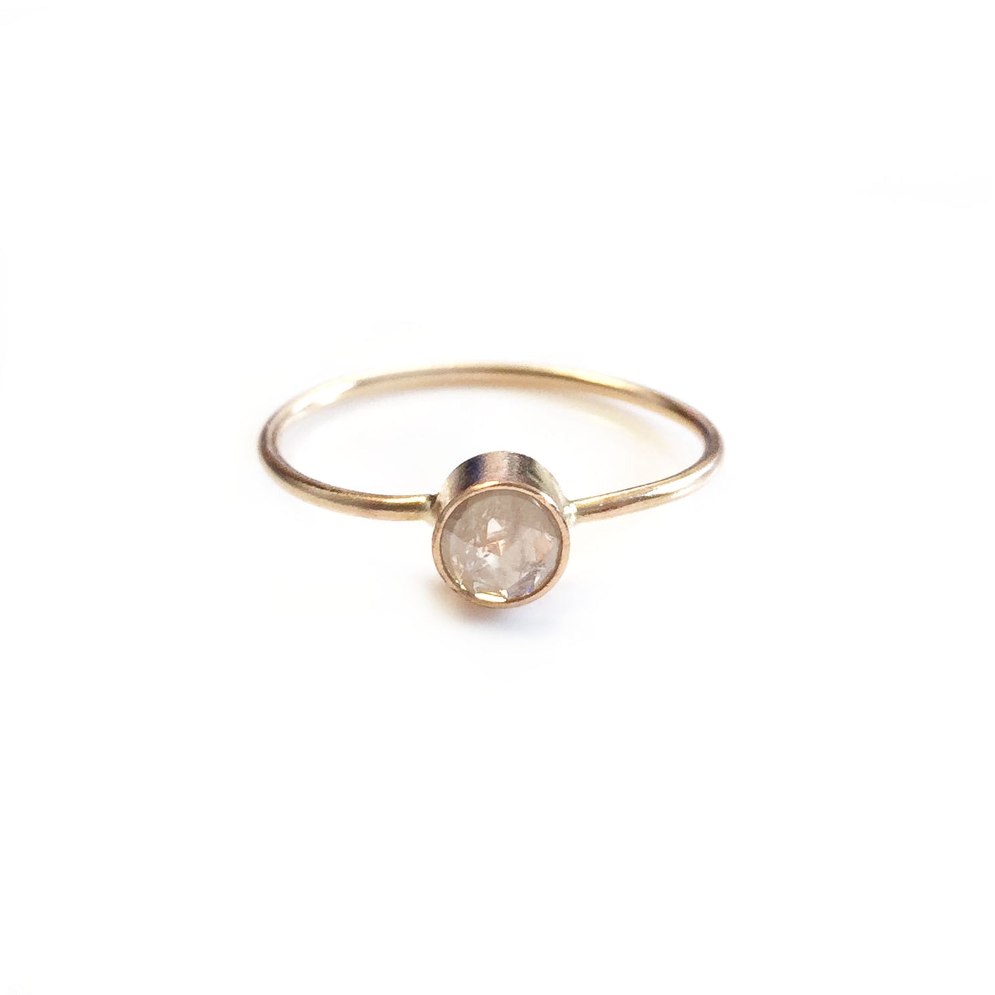 White Raw Diamond Ring