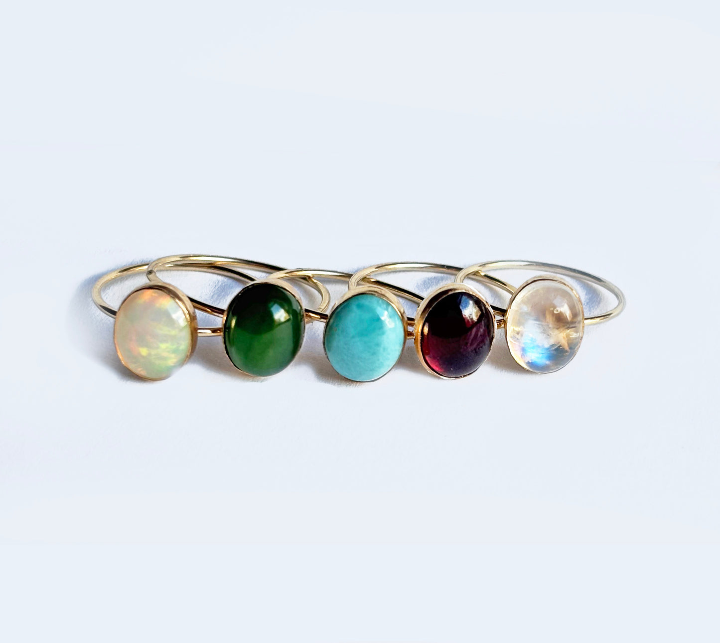 Oval Gemstone Ring