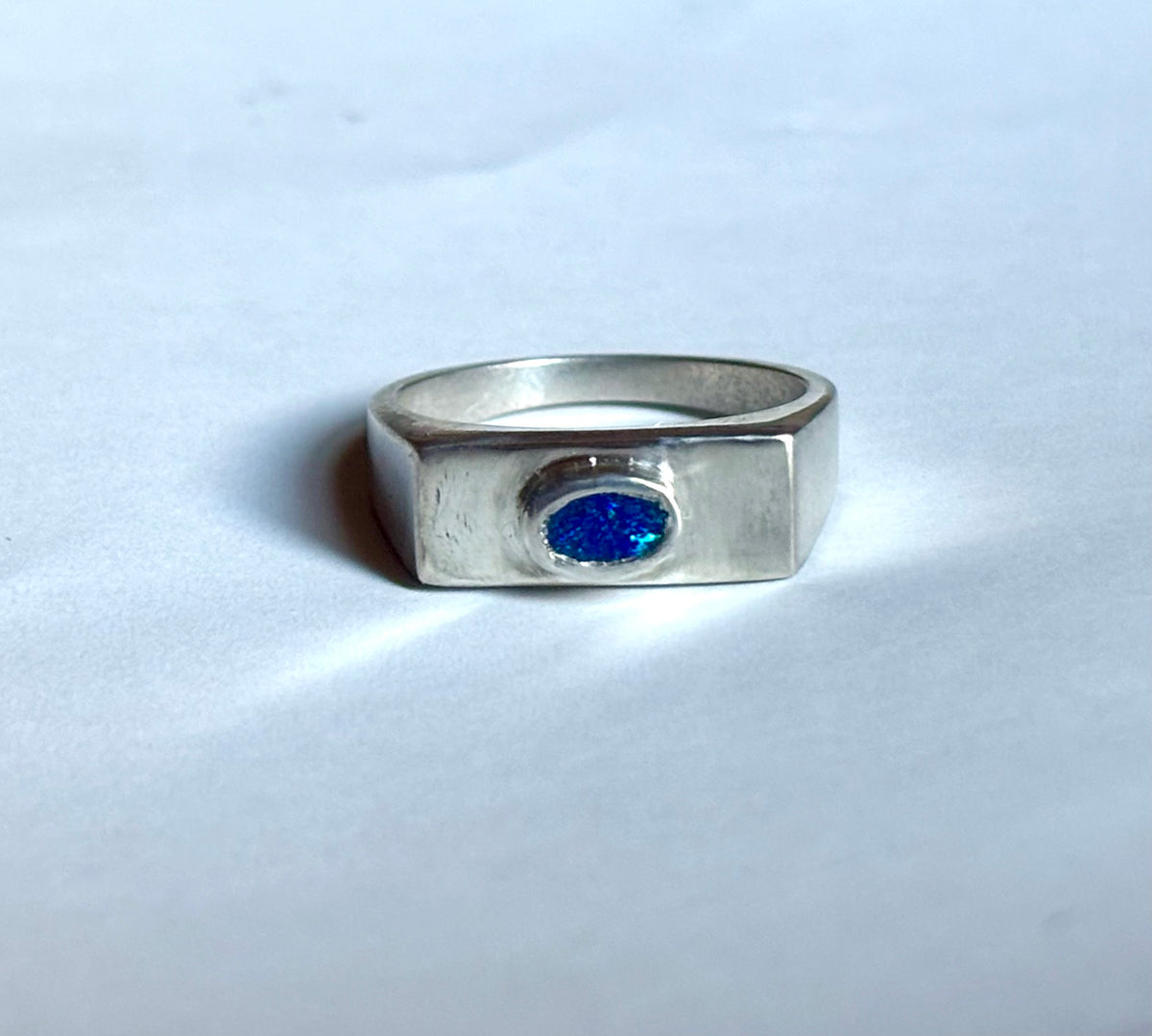 Opal signet ring