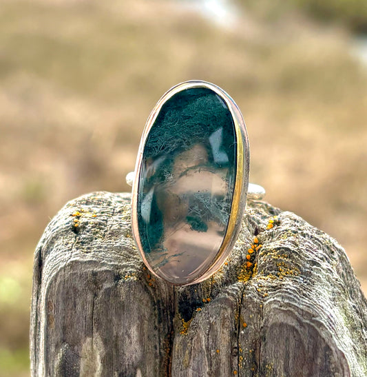 Moss Agate Ring