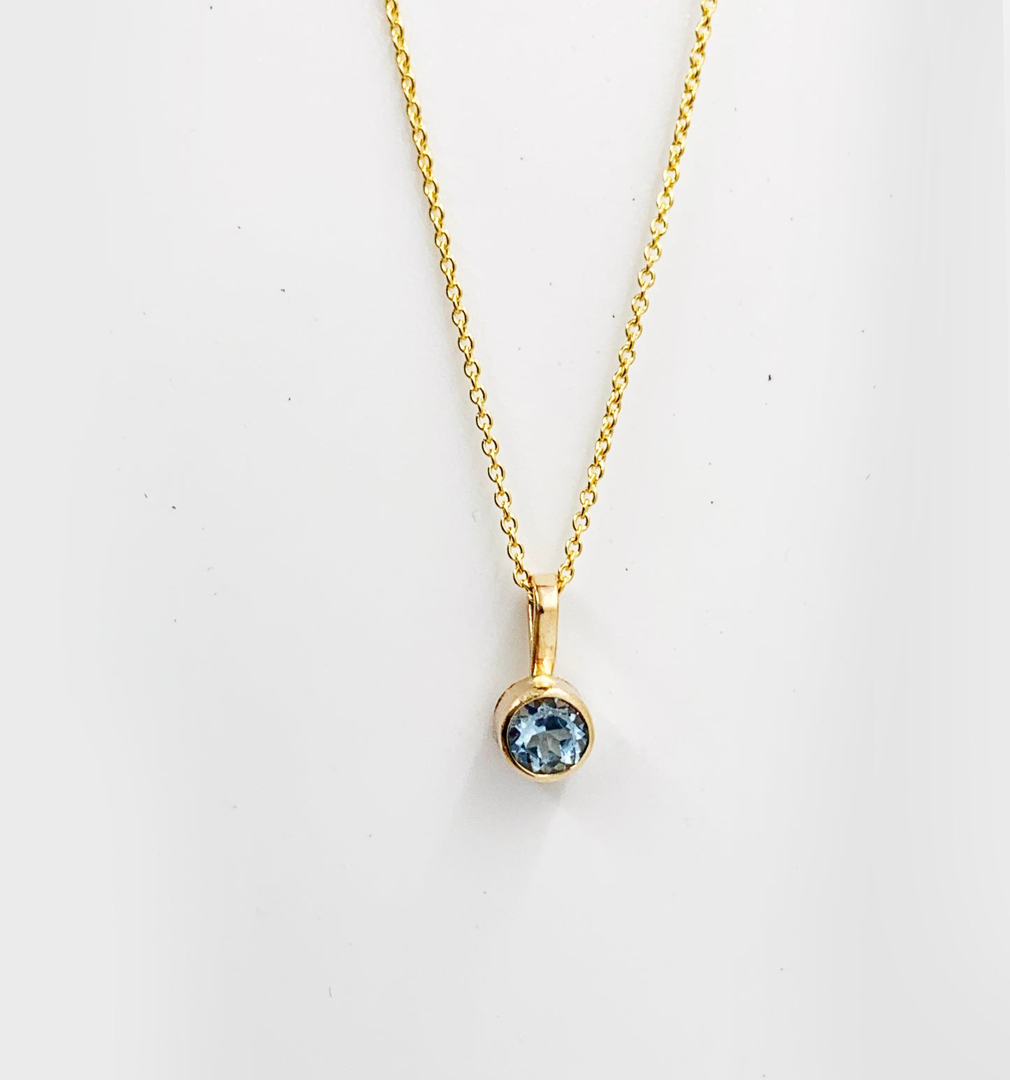 14K Aquamarine Necklace