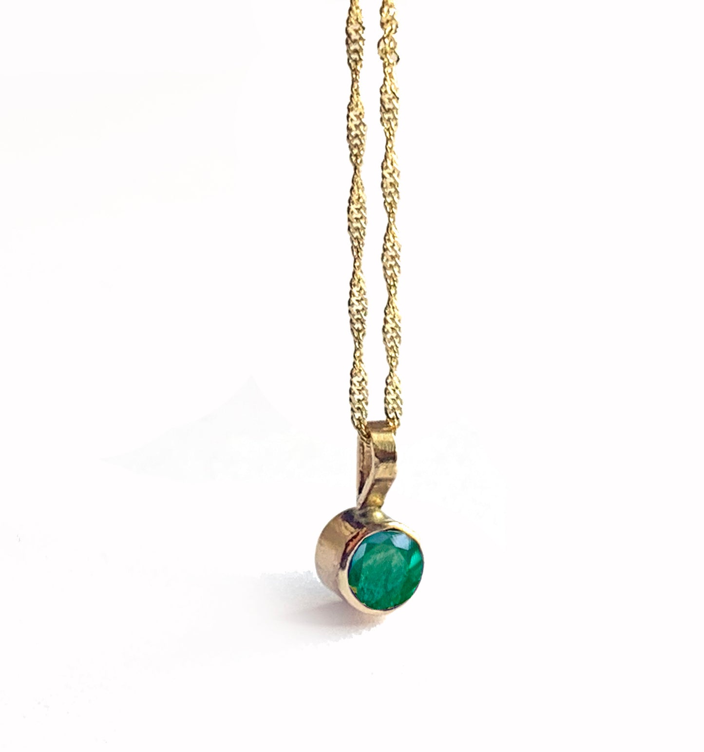 14K Emerald Necklace