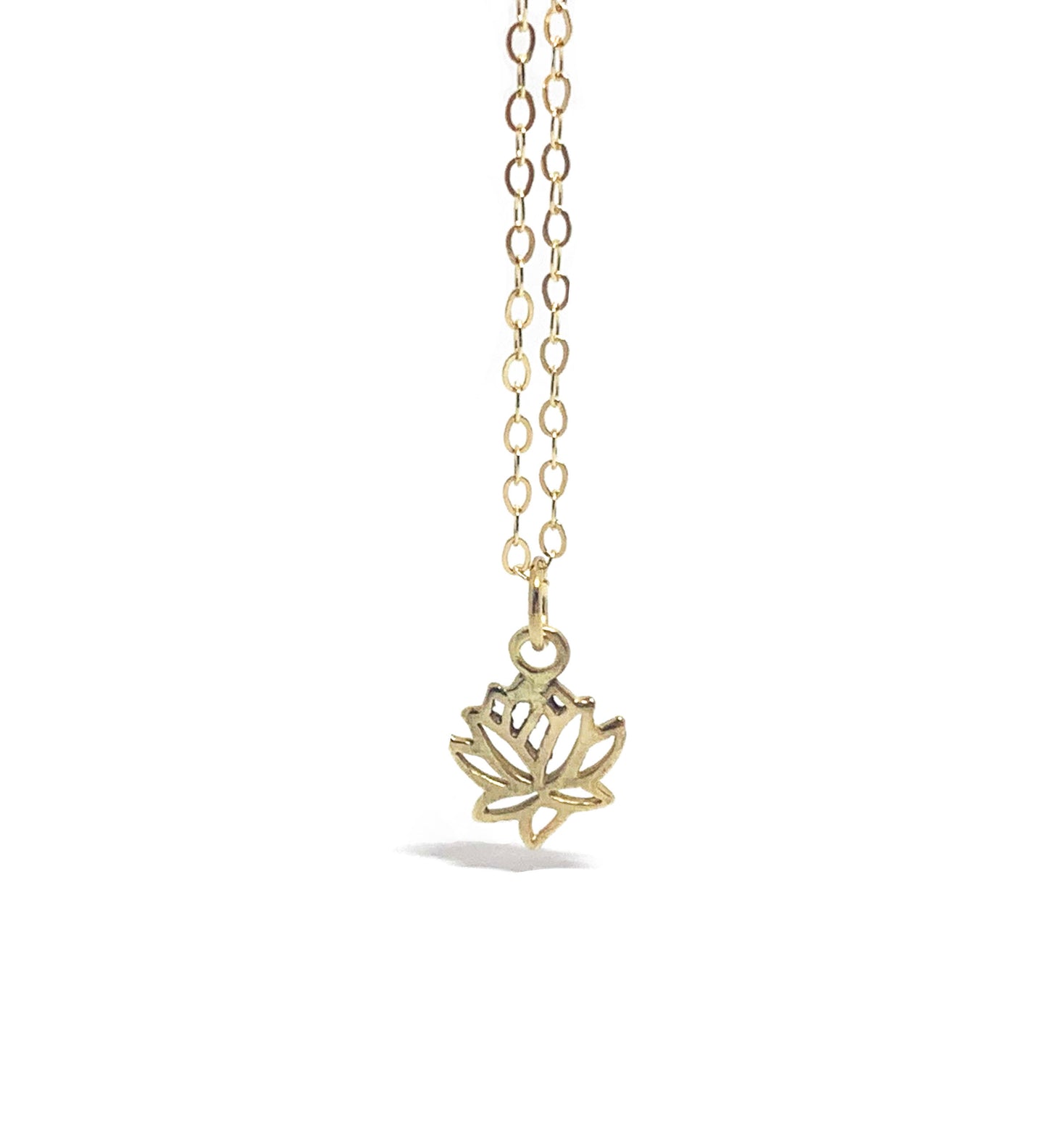 14K Lotus Necklace