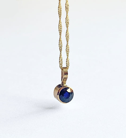 14K Sapphire Necklace