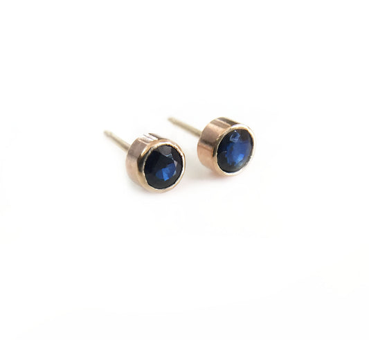 14K Sapphire Studs